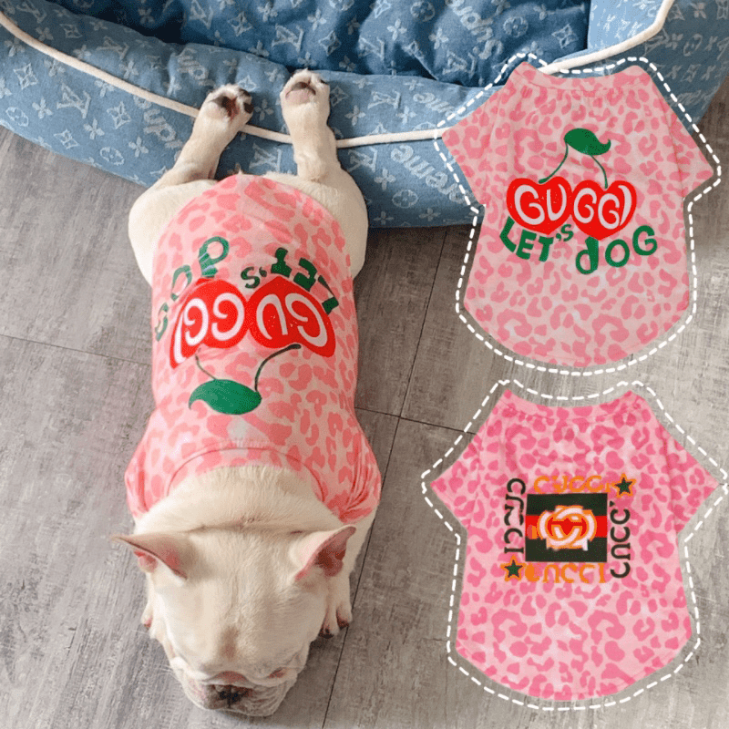 Cute Cotton T-shirt Dog Clothes Bulldog Summer Elastic - PIKAPIKA