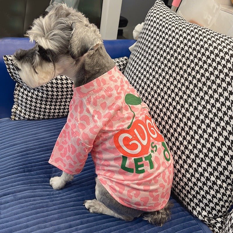 Cute Cotton T-shirt Dog Clothes Bulldog Summer Elastic - PIKAPIKA