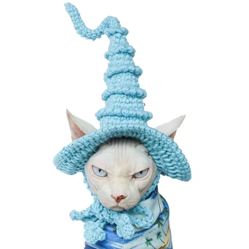 Cute Knitted Handmade Hat Sphynx Cat Hat - PIKAPIKA