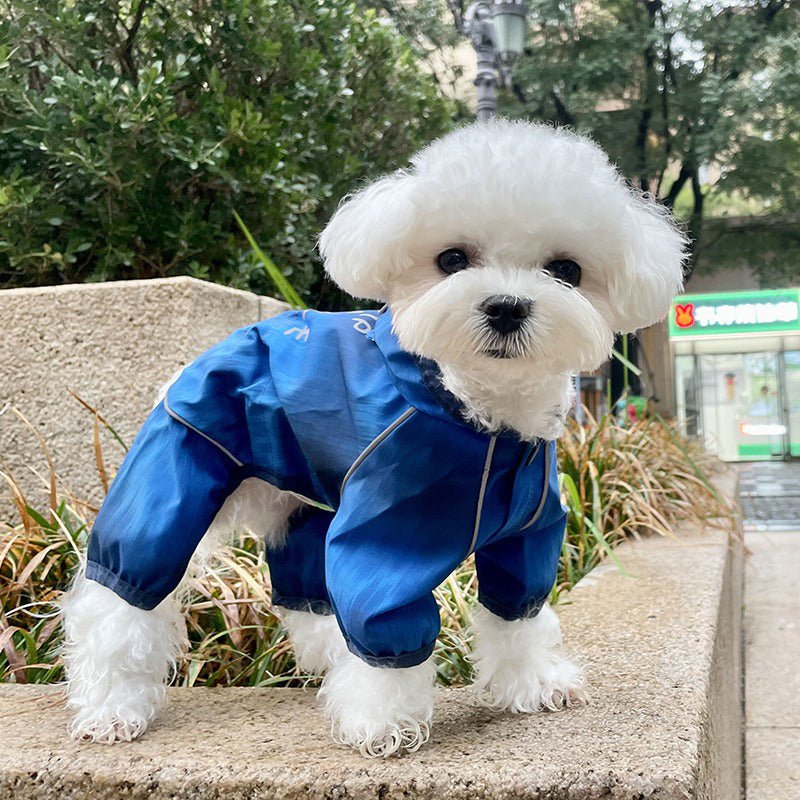 Dazzling Waterproof 4Legs Cover Raincoats Outdoor Dog Clothes - PIKAPIKA