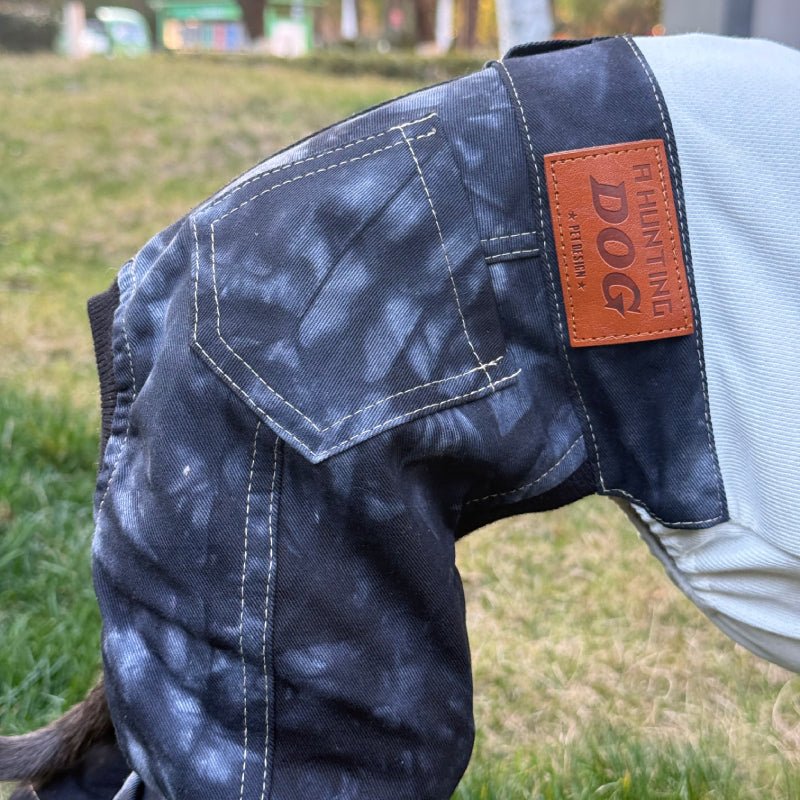 Denim Elastic Jumpsuit for Italian Greyhound Whippet Dog Sleeveless Clothes - PIKAPIKA