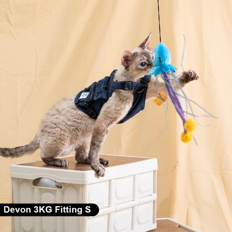 Denim Outdoor-Living Multi-pocket Utility Vest Dog Clothes - PIKAPIKA