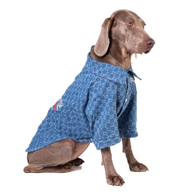 Denim Shirt Big Dog Clothes Cotton Soft Spring - PIKAPIKA