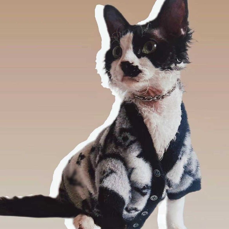 Design Style Sweater Cardigan Sphynx Cat Clothes - PIKAPIKA