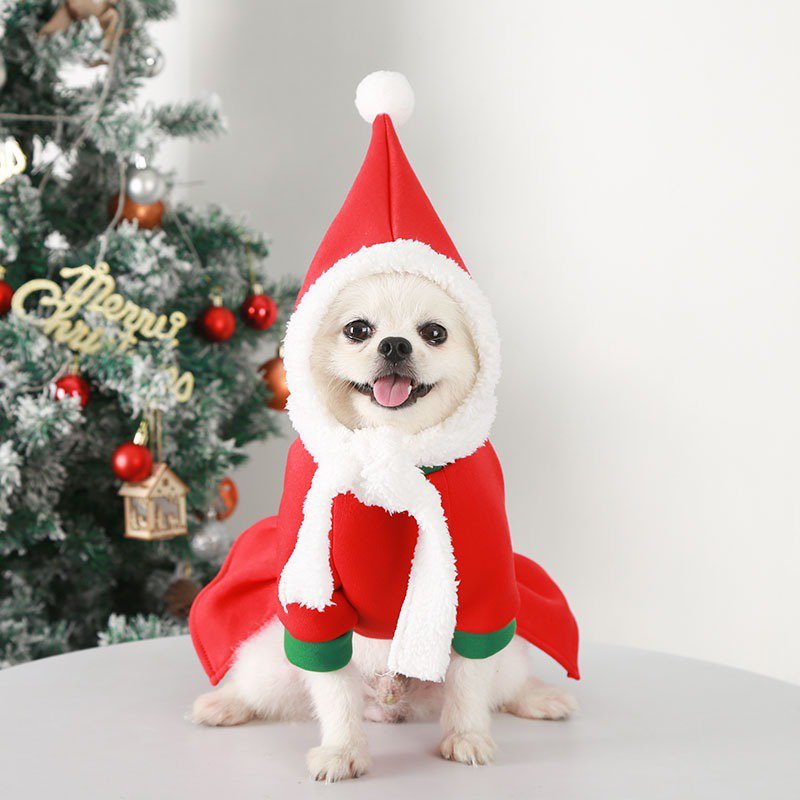 Dog Clothes Christmas Hoodie Small Dog Clothes - PIKAPIKA