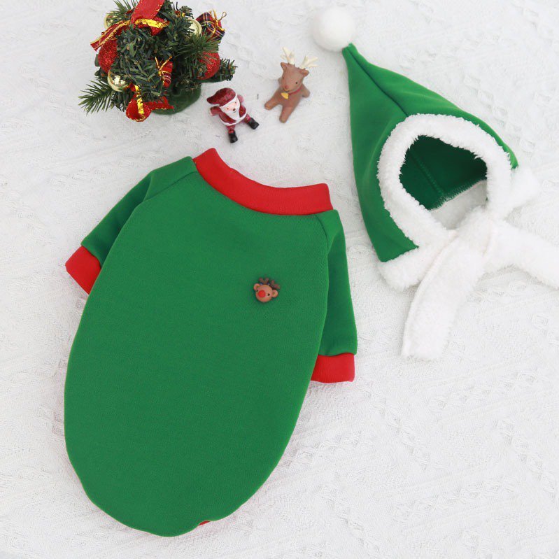 Dog Clothes Christmas Hoodie Small Dog Clothes - PIKAPIKA