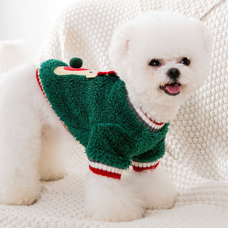 Dog Clothes Christmas Sweater Fleece Sweatshirt - PIKAPIKA