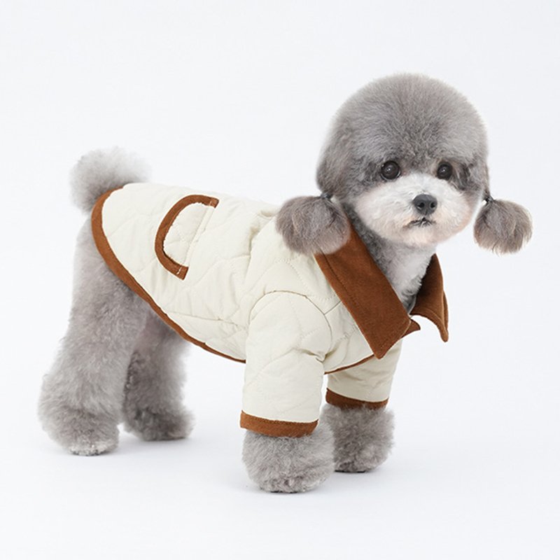 Dog Clothes Cotton Padded Shirt Jacket Warm Coat - PIKAPIKA