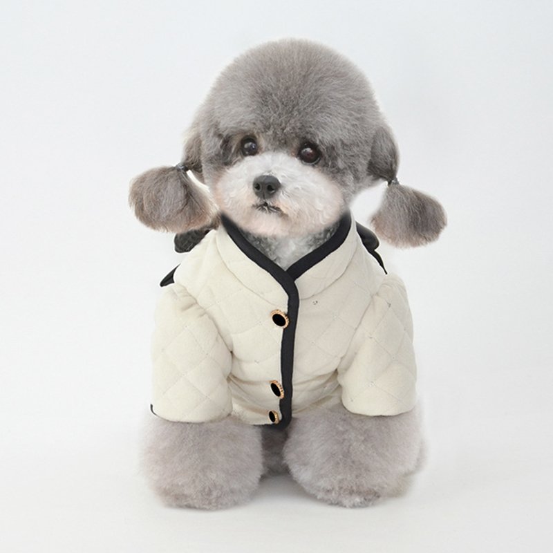 Dog Clothes Cotton Shirt Jacket Dress Bowknot - PIKAPIKA