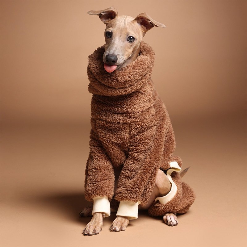 Dog Clothes Double Fleece Onesie Italian Greyhound Whippet - PIKAPIKA