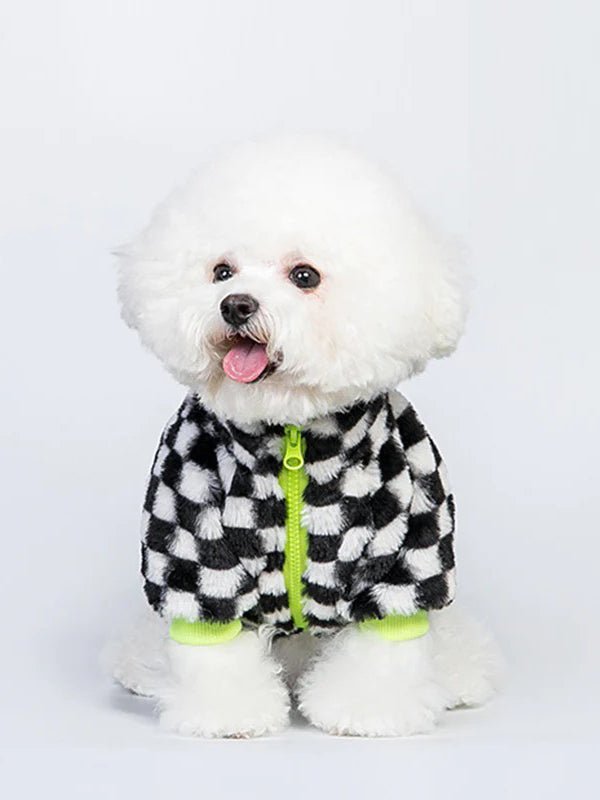 Dog Clothes Faux Fur Jacket Fleece Lining Coat - PIKAPIKA