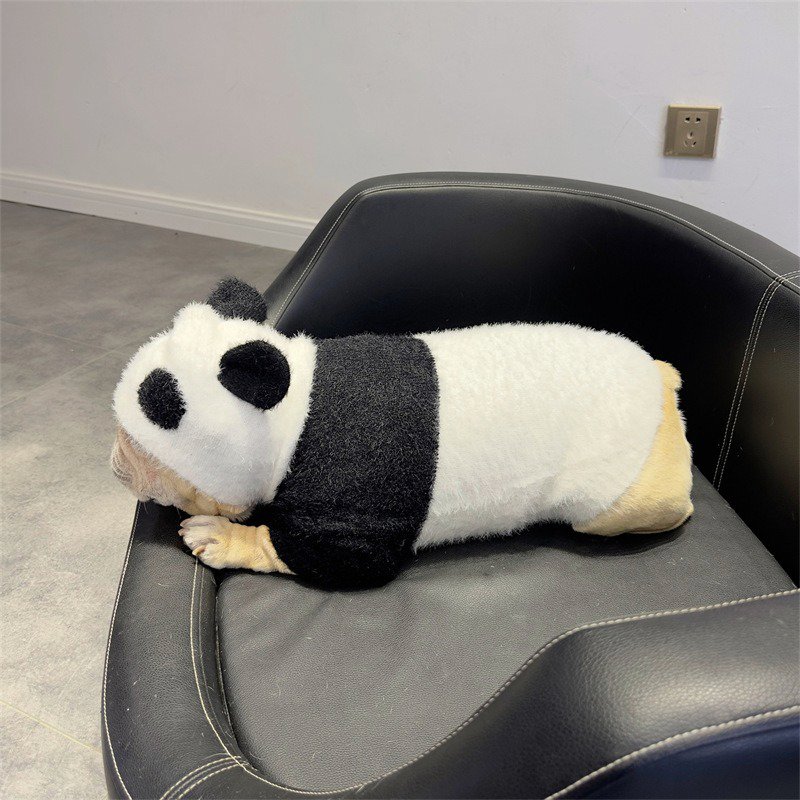 Dog Clothes Knit Sweater Panda Costume Hoodie Bulldog Pug - PIKAPIKA