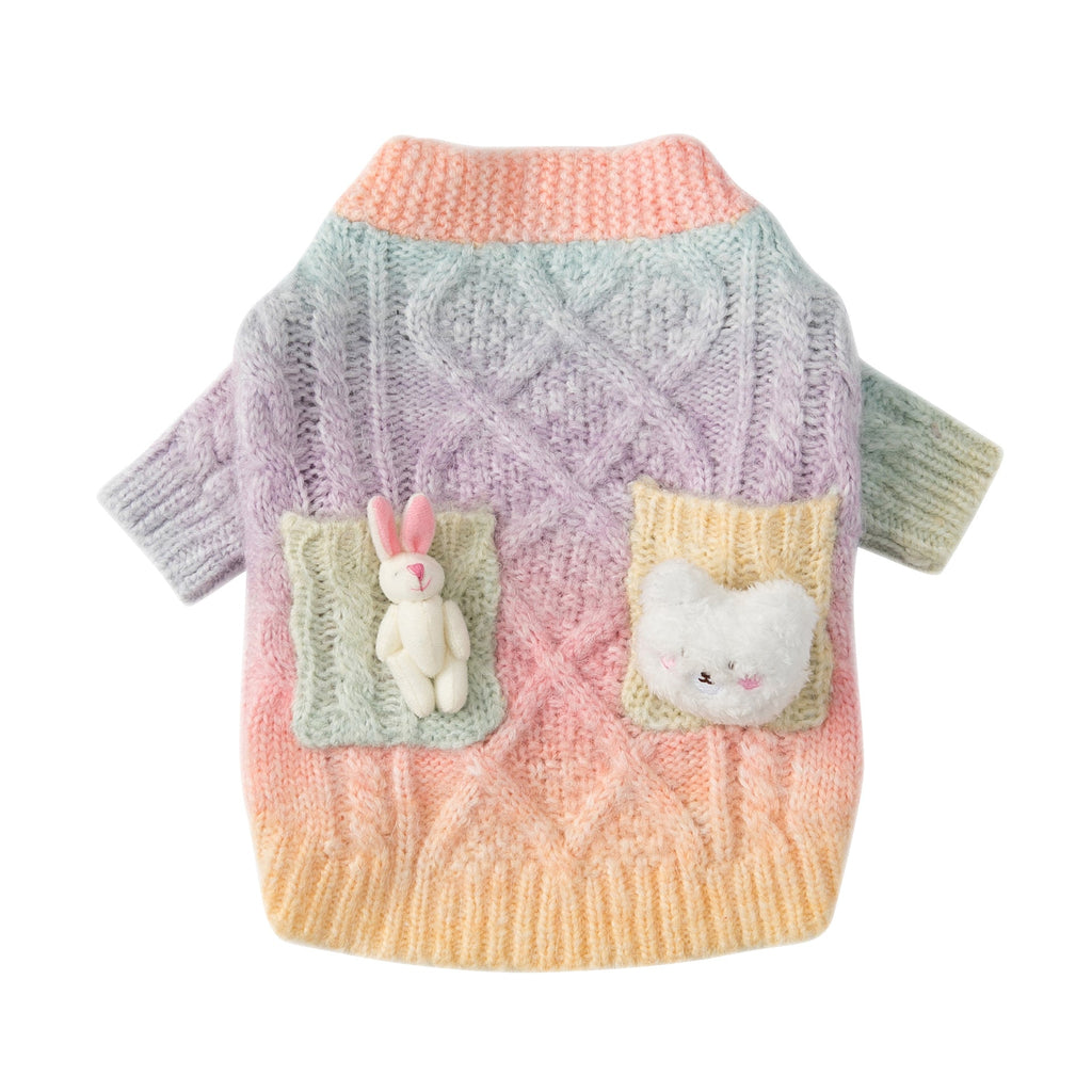 Dog Clothes Knitted Sweater Colorful - PIKAPIKA