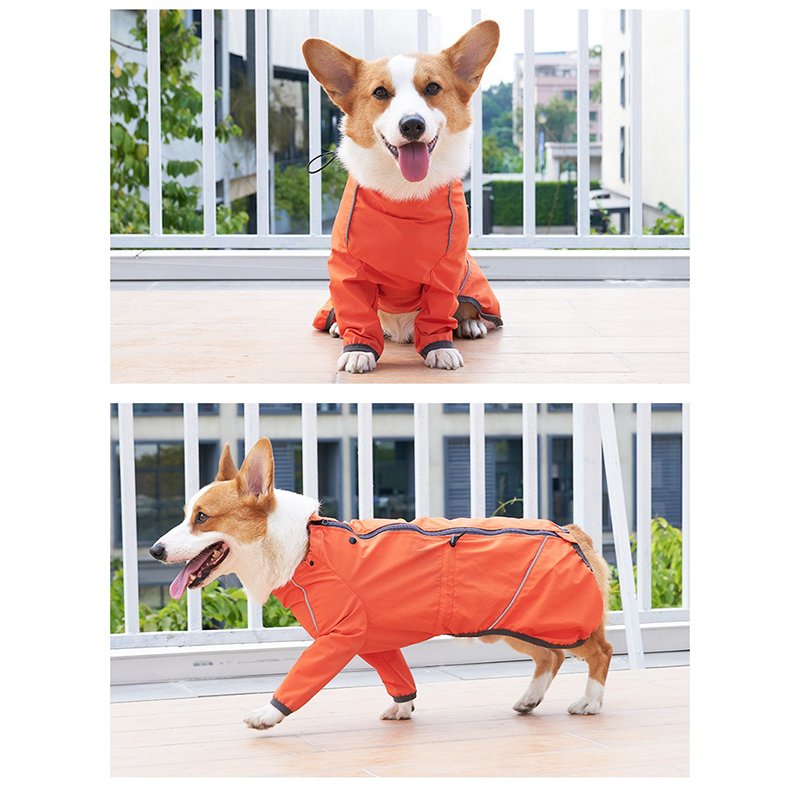 Dog Clothes Raincoat Reflective Windproof Waterproof Jacket - PIKAPIKA