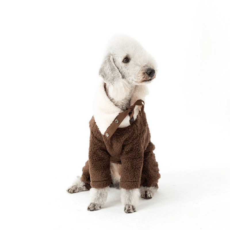 Dog Coat Fleece Onesies Jacket 4Legs Bedlington Dog Clothes - PIKAPIKA