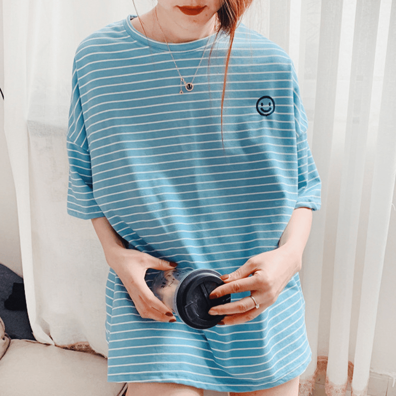 Dog Cotton Striped T-shirt for Adults and Pets Matching Outfit - PIKAPIKA