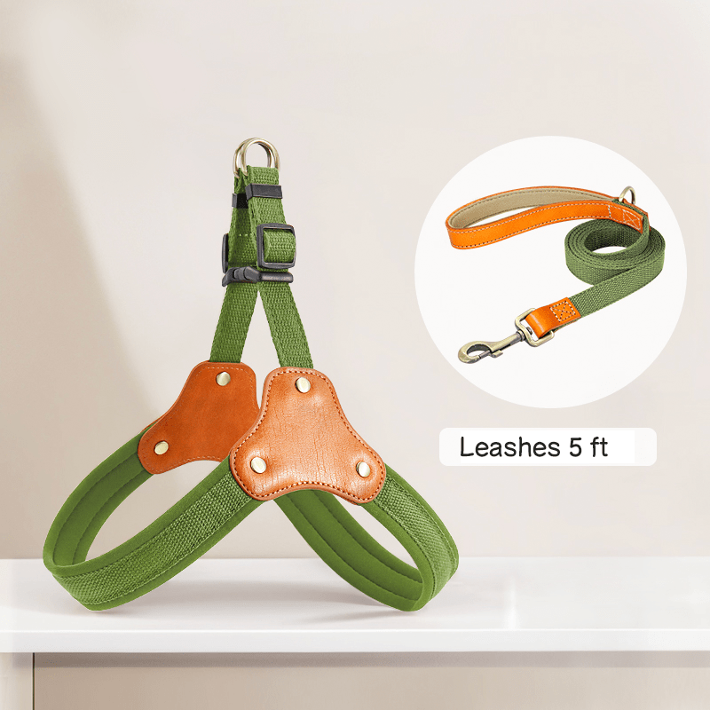 Dog Harness Vest No - Pull Custom ID Tag with Leashes - PIKAPIKA