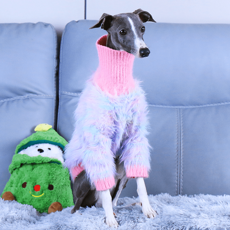 Dog Jumper Knit Plush Sweater for Italian Greyhound Clothes Soft - PIKAPIKA