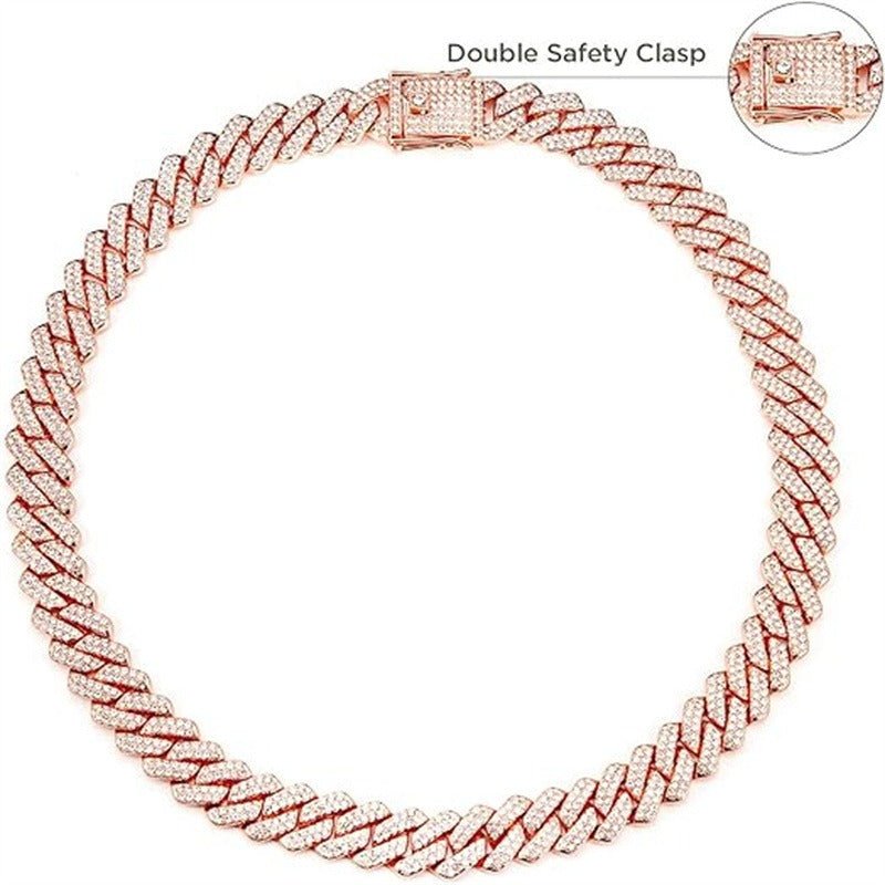 Dog Necklace Accessory Faux Diamonds Golden Chain - PIKAPIKA