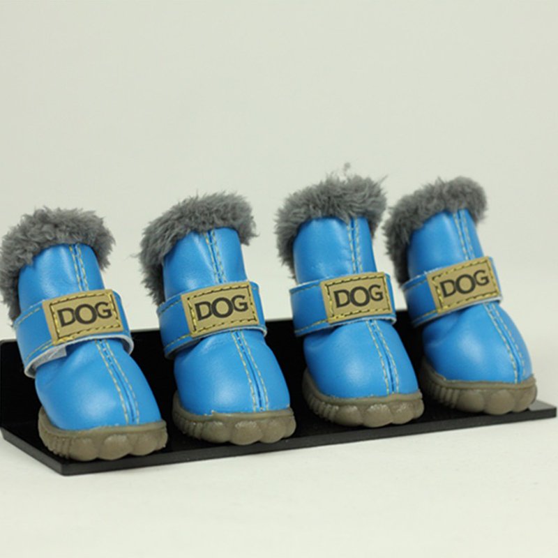 Dog Snow Boots Plush Lining Outdoor Gear - PIKAPIKA