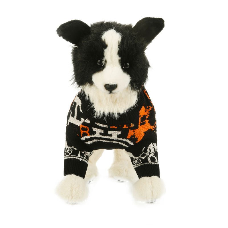 Dog Sweater Black Knit Wear Puppy Clothes - PIKAPIKA