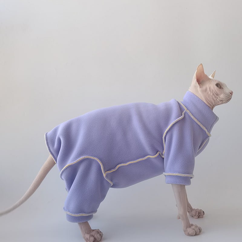 Double Fleece Onesie Sphynx Cat Clothes - PIKAPIKA