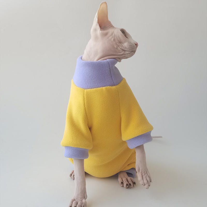 Double Fleece Onesie Sphynx Cat Clothes - PIKAPIKA