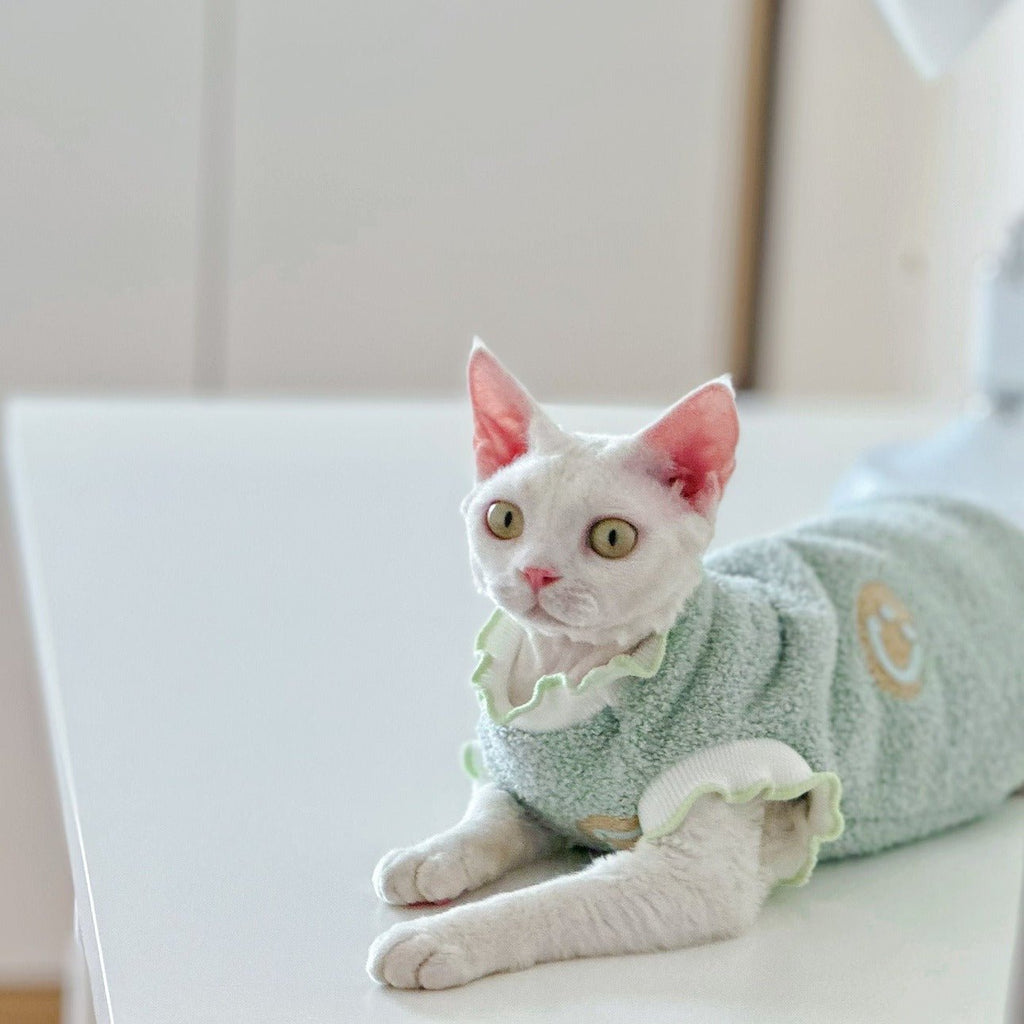 Double Layer Polar Fleece Shirts Sphynx Cat Clothes - PIKAPIKA