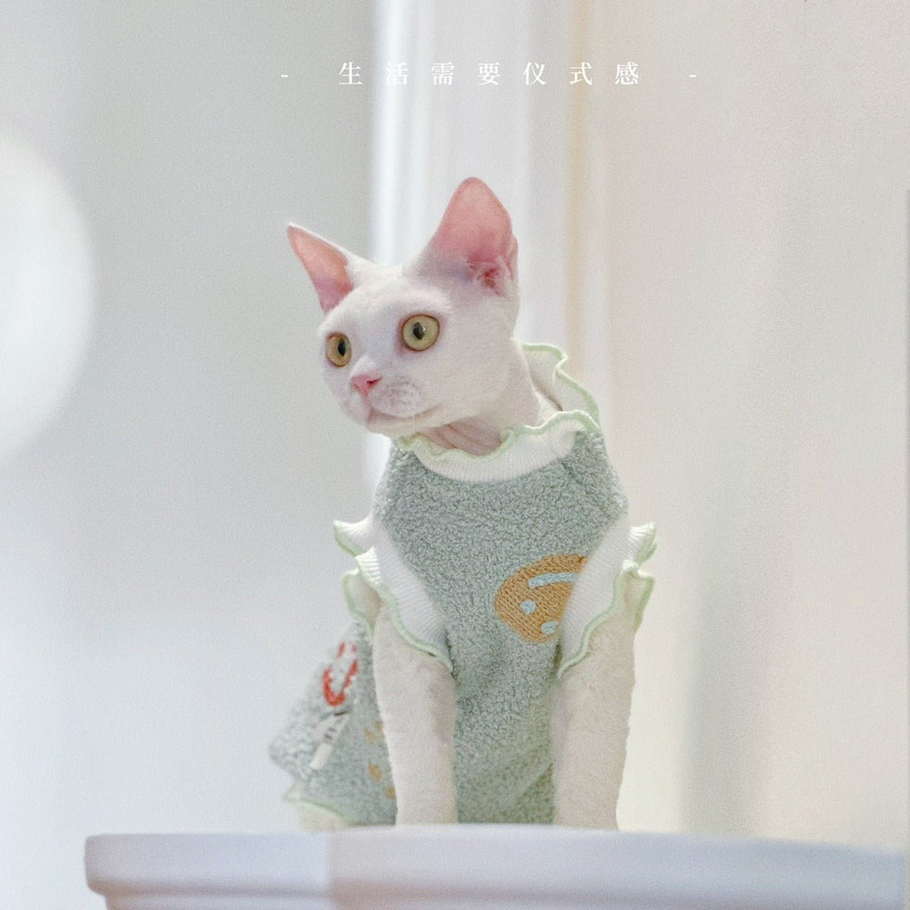 Double Layer Polar Fleece Shirts Sphynx Cat Clothes - PIKAPIKA
