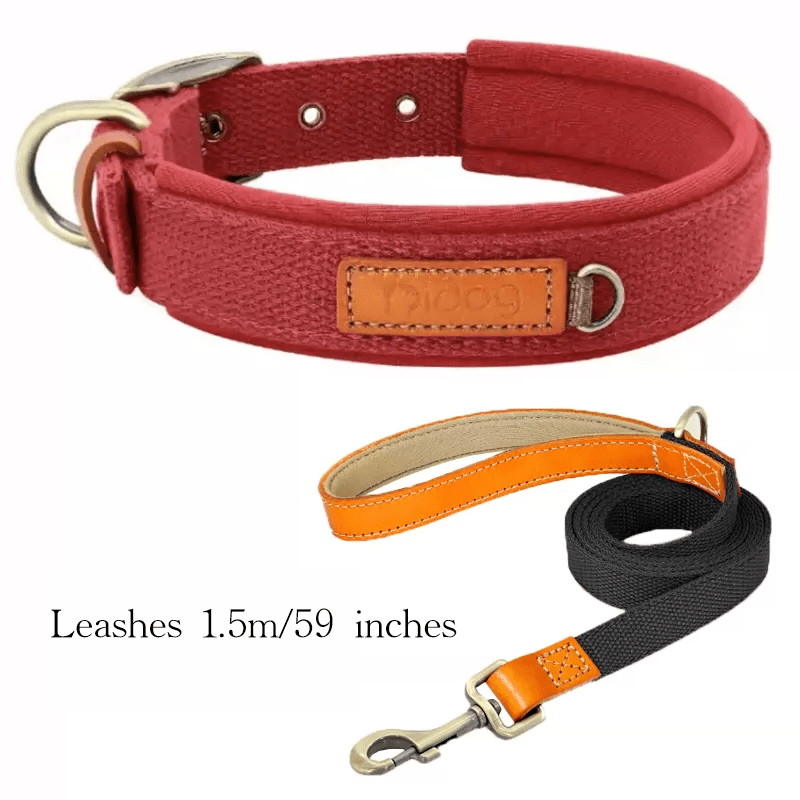 Durable Adjustable Dog Collar Pet Necklace with ID Tag - PIKAPIKA