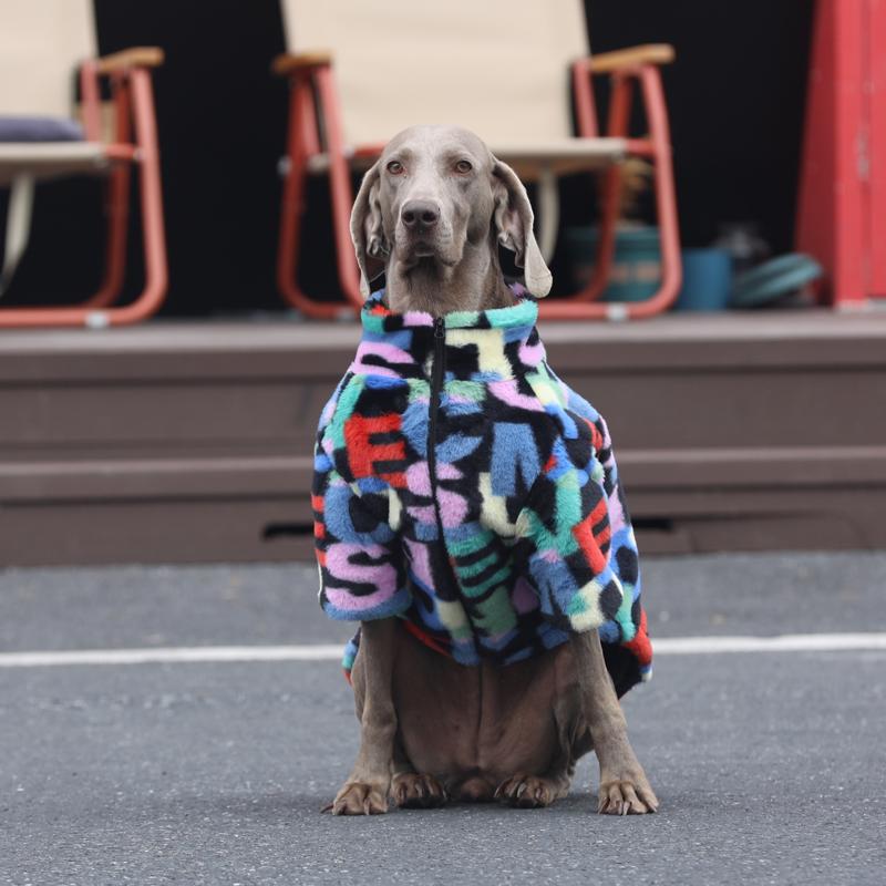 Faux Fur Jacket Big Dog Coat Large Size Dog Clothes Zip Outwear - PIKAPIKA
