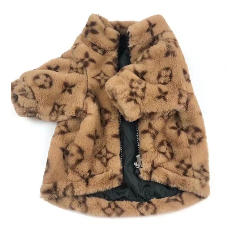 Faux Fur Zip Coat Jacket Dog Clothes - PIKAPIKA