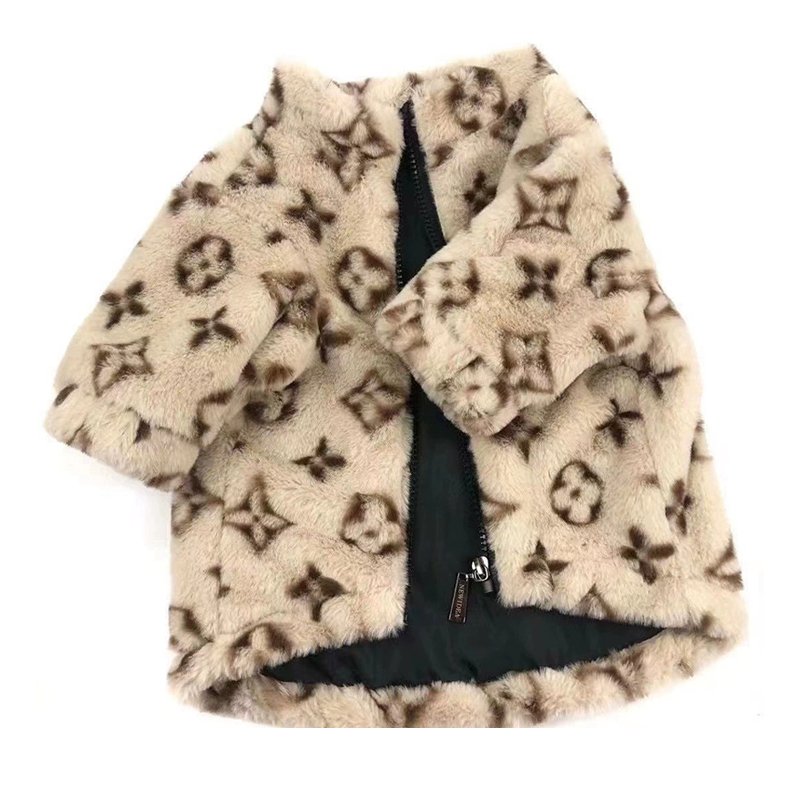 Faux Fur Zip Coat Jacket Dog Clothes Hot Likes - PIKAPIKA