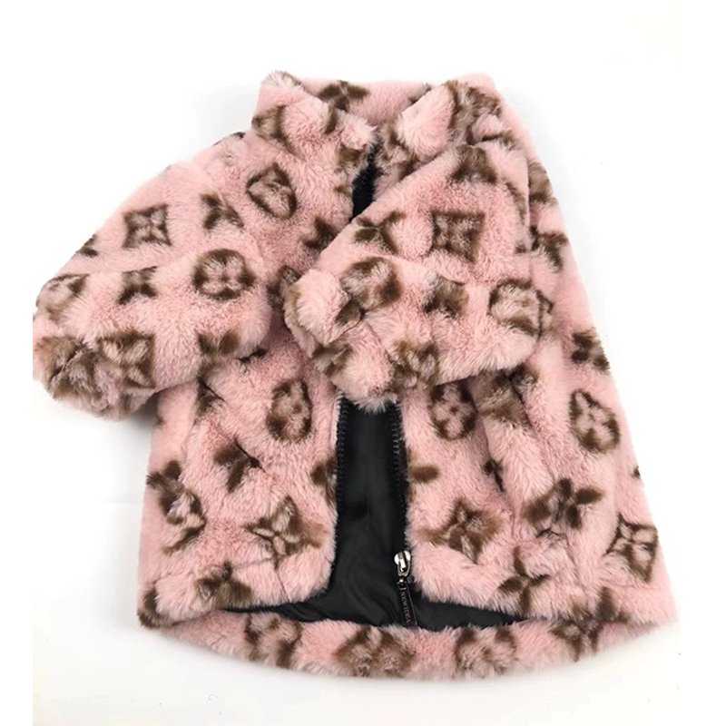 Faux Fur Zip Coat Jacket Dog Clothes Hot Likes - PIKAPIKA