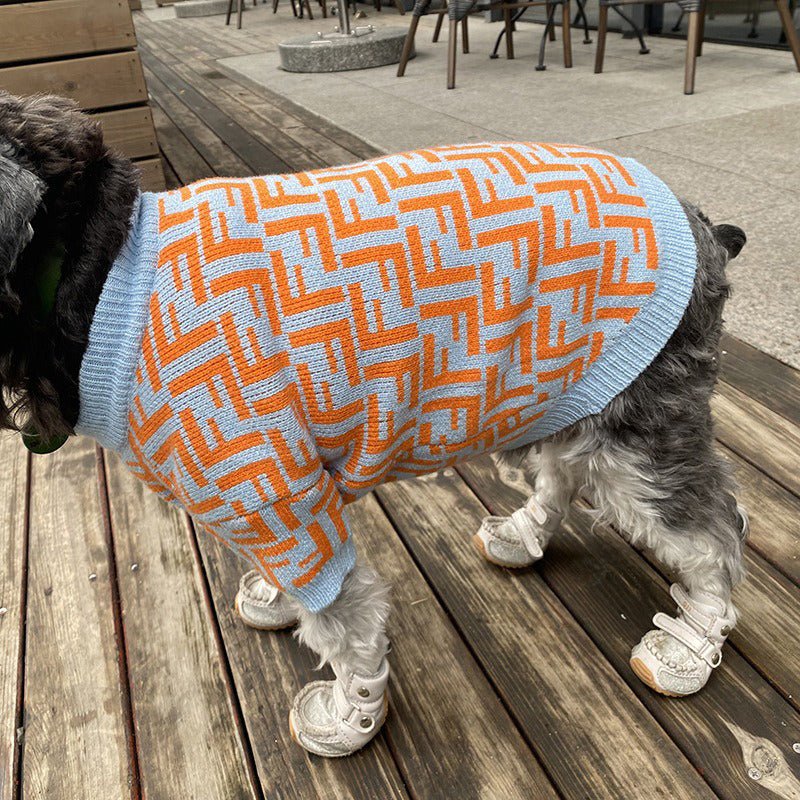 Fendi Style Knit Sweater Dog Clothes - PIKAPIKA