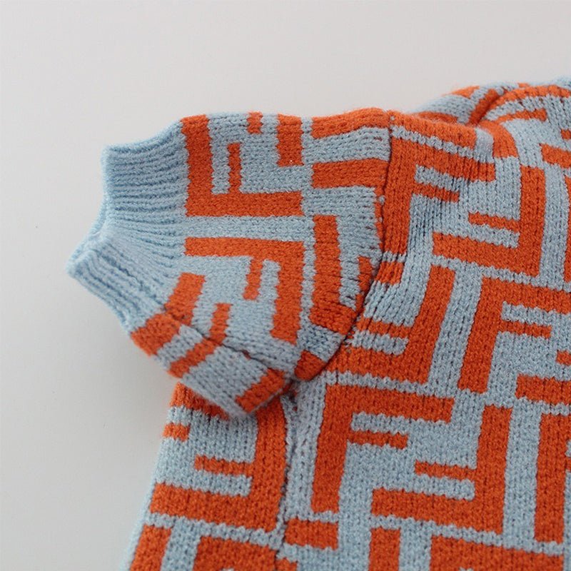 Fendi Style Knit Sweater Dog Clothes - PIKAPIKA