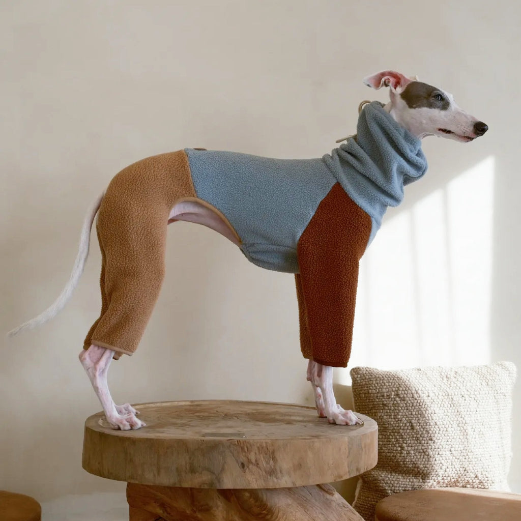 Fleece 4 Legs Onesies for Italian Greyhound Whippet Turtleneck Clothes - PIKAPIKA