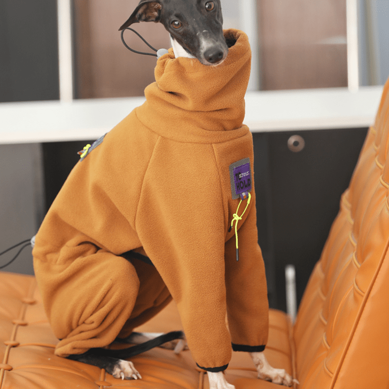 Fleece Onesies 4Legs Italian Greyhound Whippet Dog Clothes Yellow - PIKAPIKA