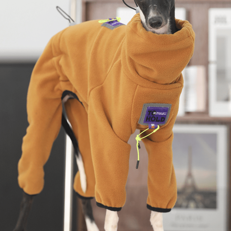 Fleece Onesies 4Legs Italian Greyhound Whippet Dog Clothes Yellow - PIKAPIKA