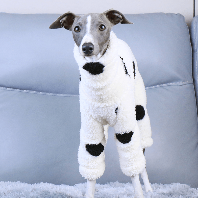 Fleece Onesies Milk Cow Italian Greyhound Whippet Dog Clothes - PIKAPIKA