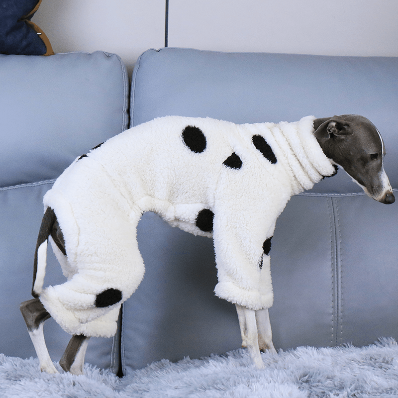 Fleece Onesies Milk Cow Italian Greyhound Whippet Dog Clothes - PIKAPIKA