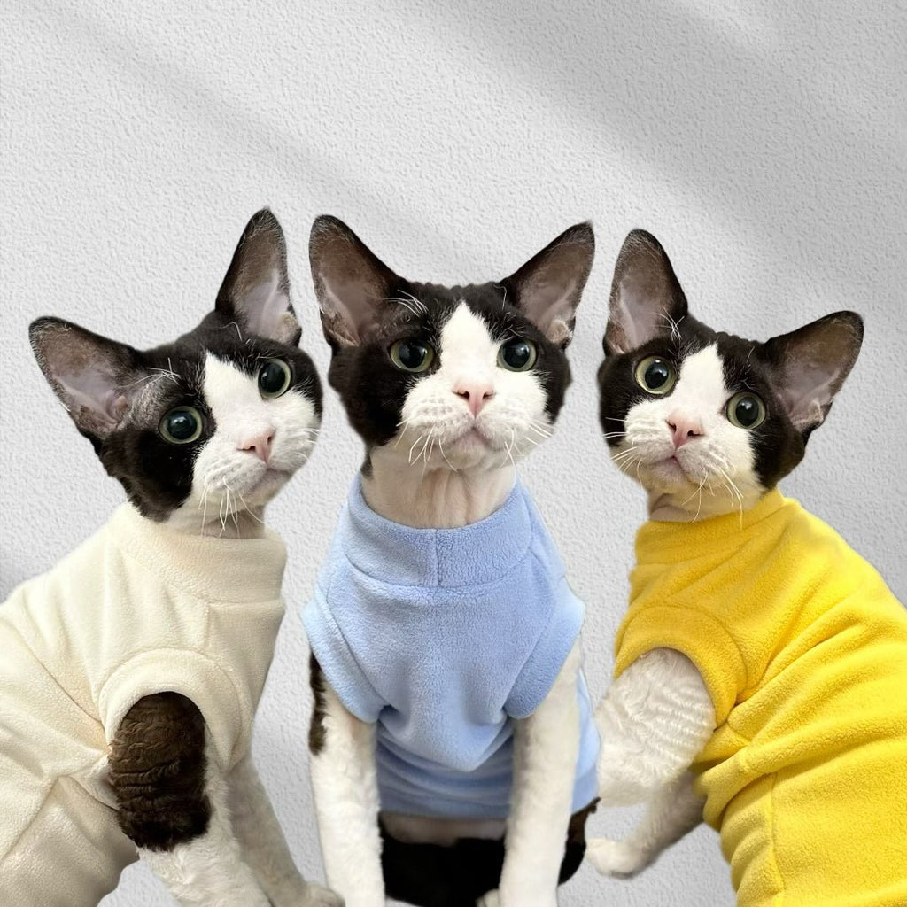 Fleece Shirts Cat Pajamas Soft Wear Warm Clothes Multicolor - PIKAPIKA
