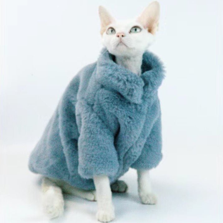 Fleece Thicked Warm Coat Sphynx Cat Clothes - PIKAPIKA