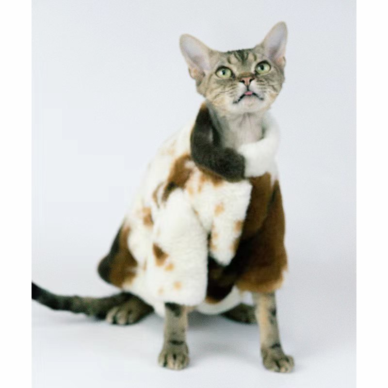 Fleece Thicked Warm Fur Coat Sphynx Cat Clothes - PIKAPIKA