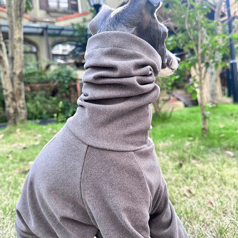 Fleece Warm Onesies Italian greyhound Dog Clothes Coffee - PIKAPIKA