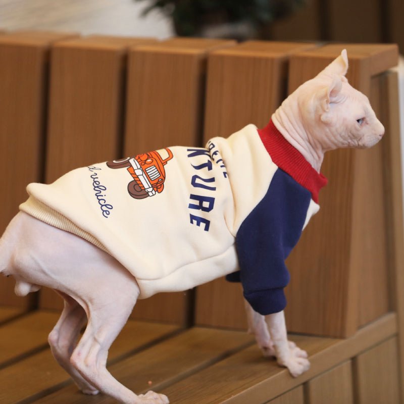 Fleece Winter Shirts for Sphynx Cat Warm Clothes - PIKAPIKA