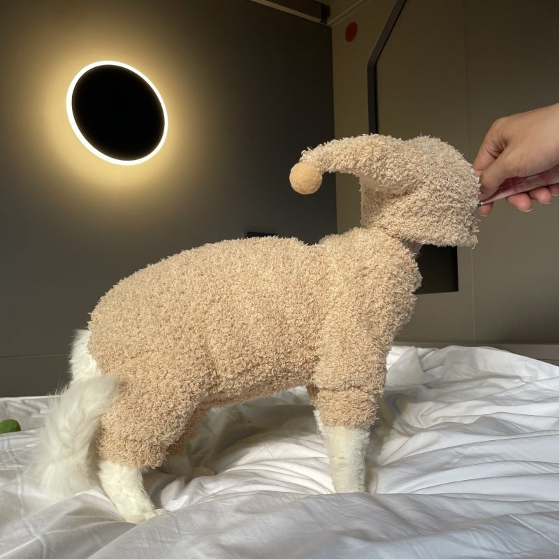 Fluffy Cloud Fleece Four - Leg Sphynx Devon Cat Clothes Soft Stretch Outfit - PIKAPIKA