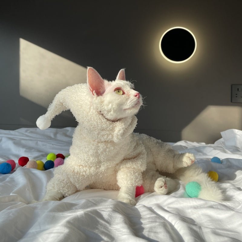 Fluffy Cloud Fleece Four - Leg Sphynx Devon Cat Clothes Soft Stretch Outfit - PIKAPIKA