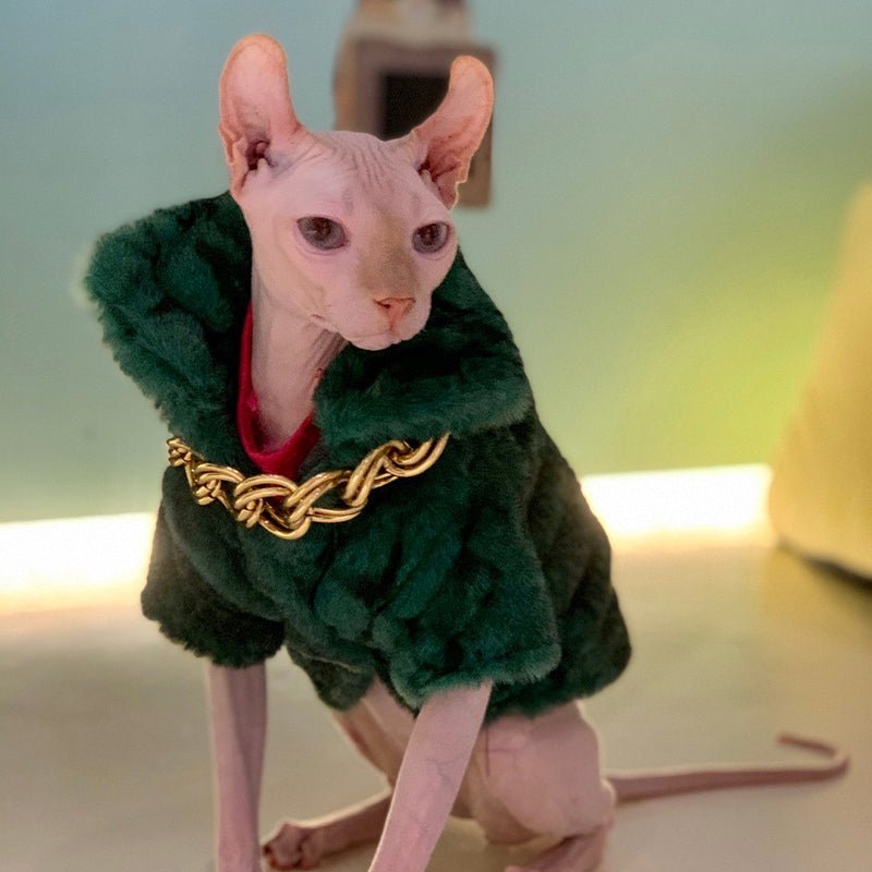 Fur Coat Sphynx Cat Clothes - PIKAPIKA
