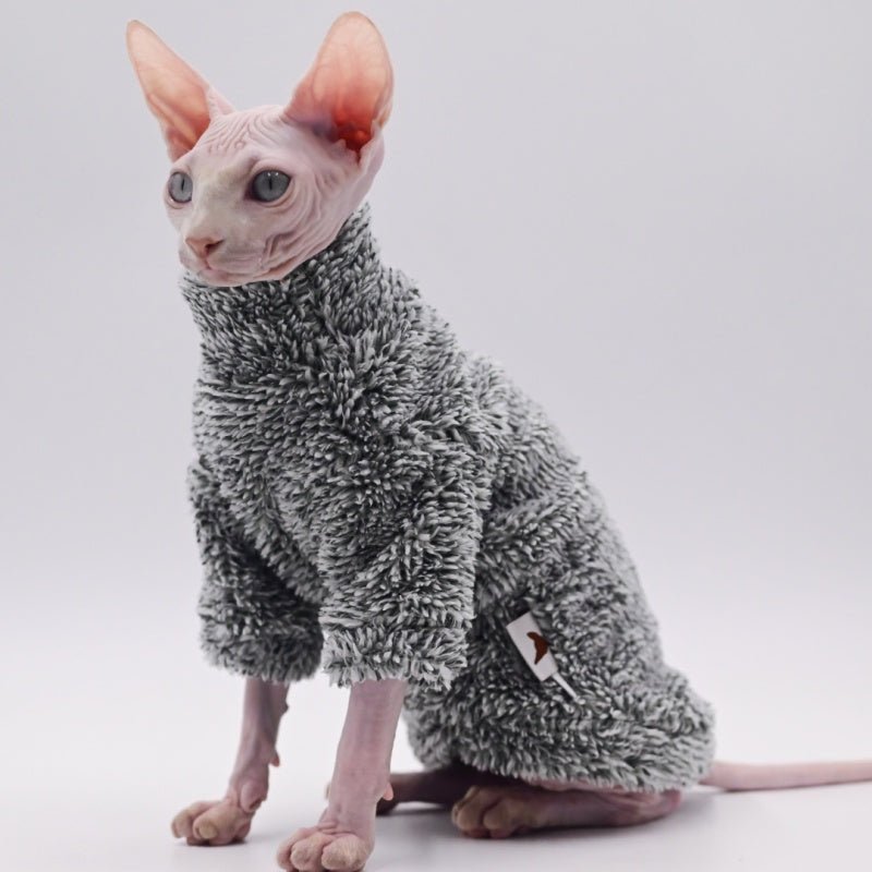Fuzzy Warm Winter Clothes Sphynx Devon Rex Cat - PIKAPIKA